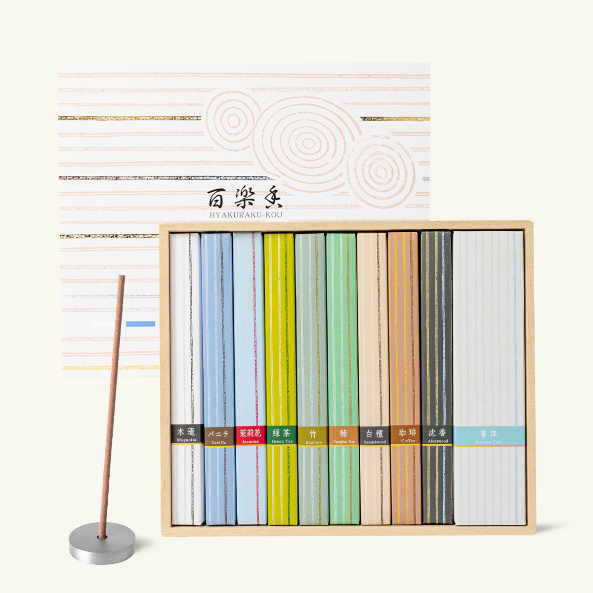 Kousaido Hyakurakuko Rock Garden Japanese Incense Explore Set