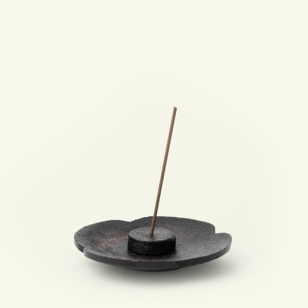Arhat Japanese Cast Iron Incense Holder with Open Flower Design