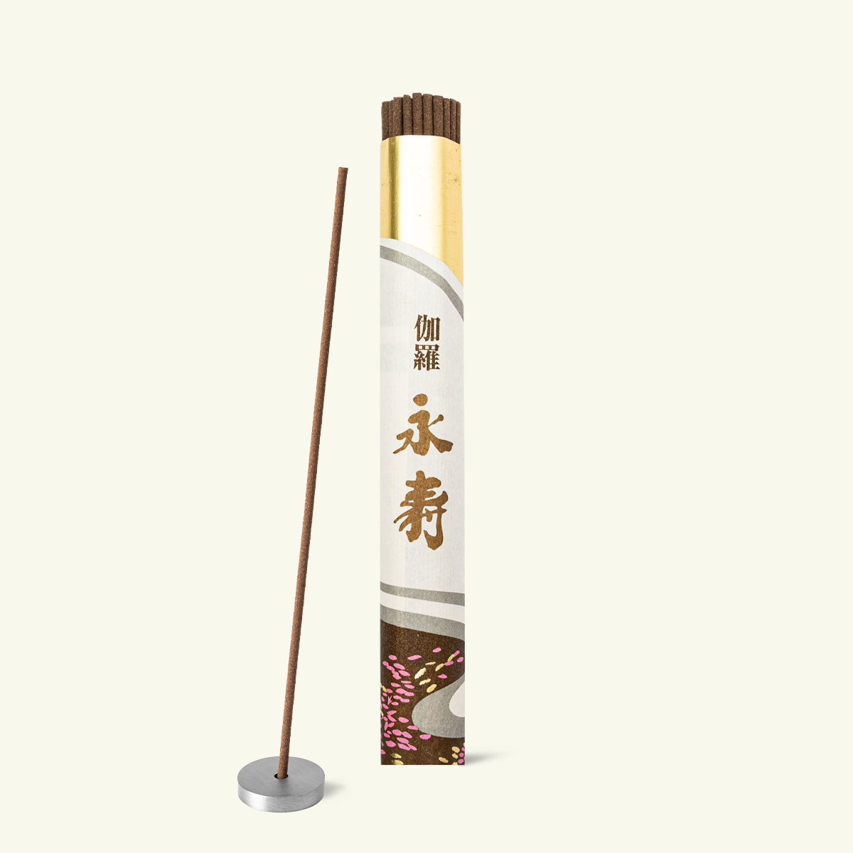 Nippon Kodo Eiju Kyara Aloeswood Japanese incense sticks with 50 sticks, featuring a rich woody and spicy fragrance with notes of aloeswood, sandalwood and patchouli