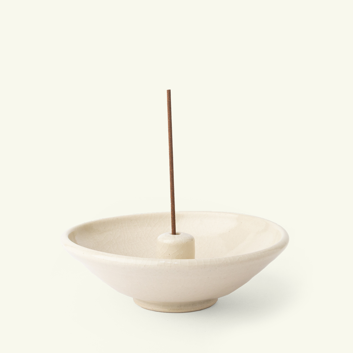 Shoyeido Hand-Thrown Ceramic Ivory Japanese Incense Holder
