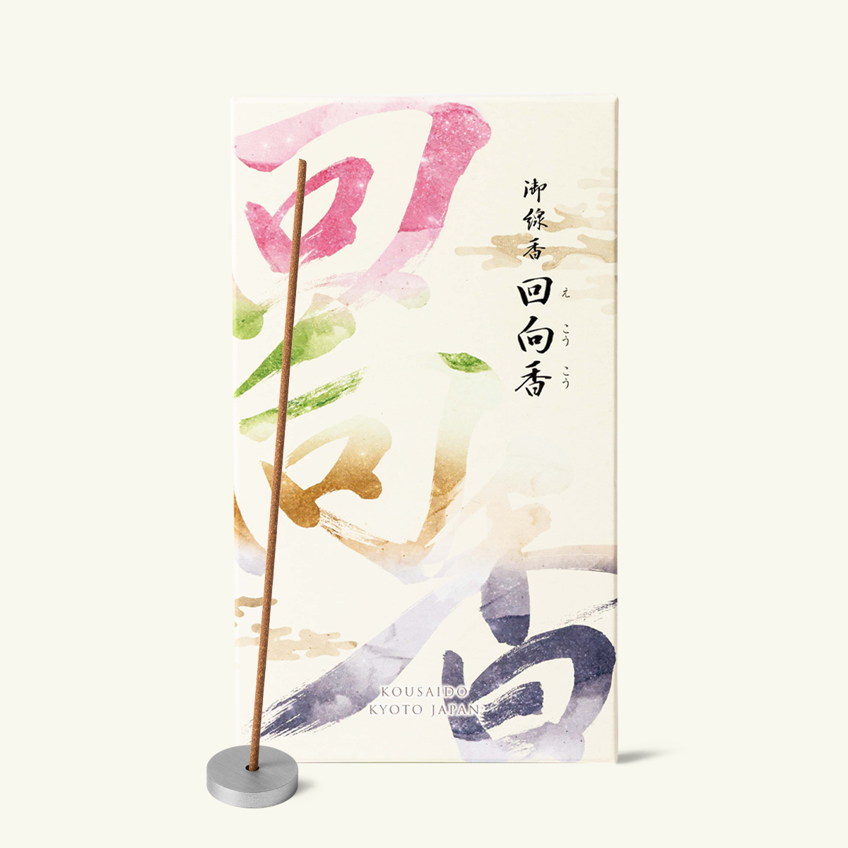 Kousaido Ekokou aloeswood Japanese incense sticks with packaging, 200 sticks, woody resinous fragrance made in Kyoto