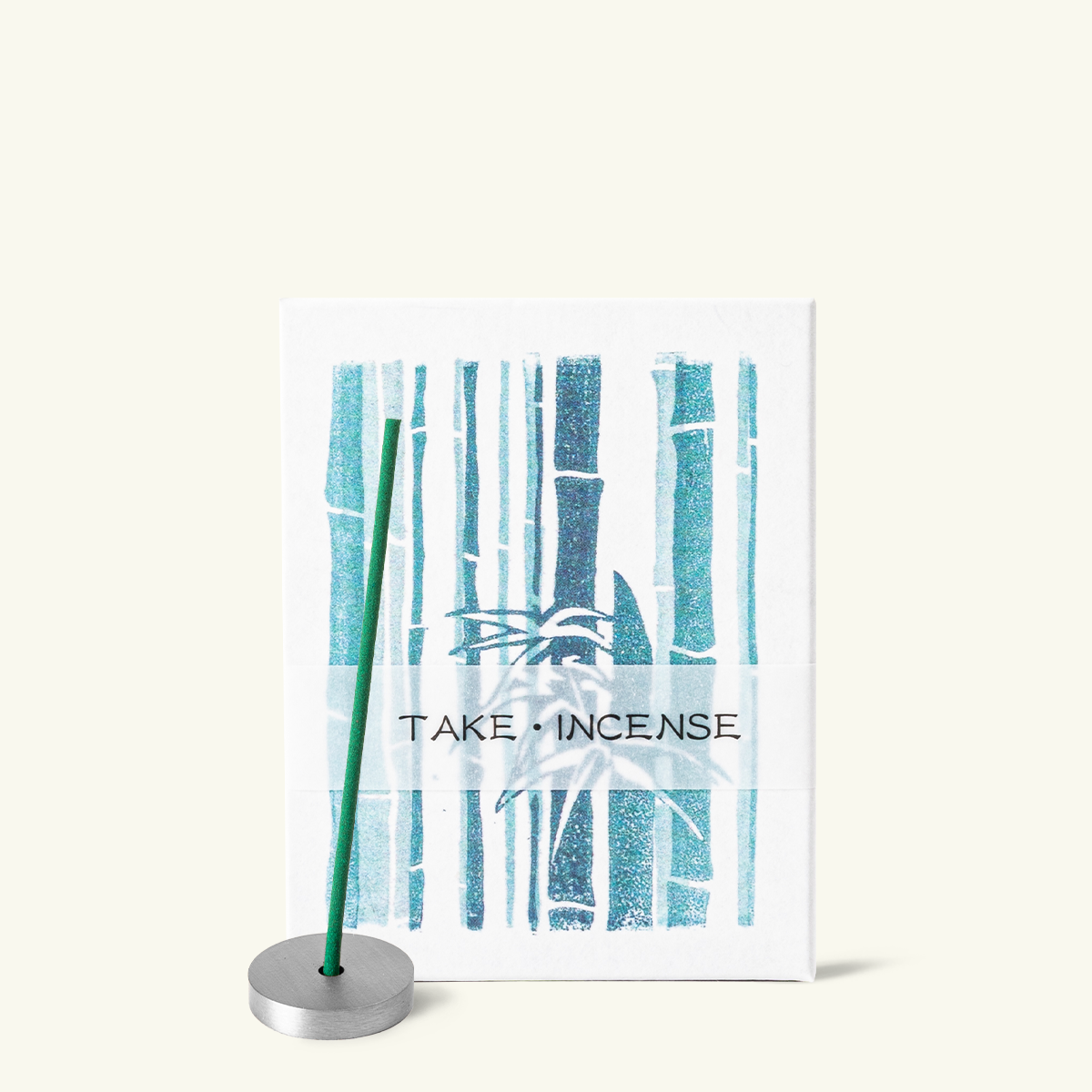 Kousaido Hanga Bamboo (Take) Japanese incense sticks with bamboo illustration, fresh green and gently woody scent