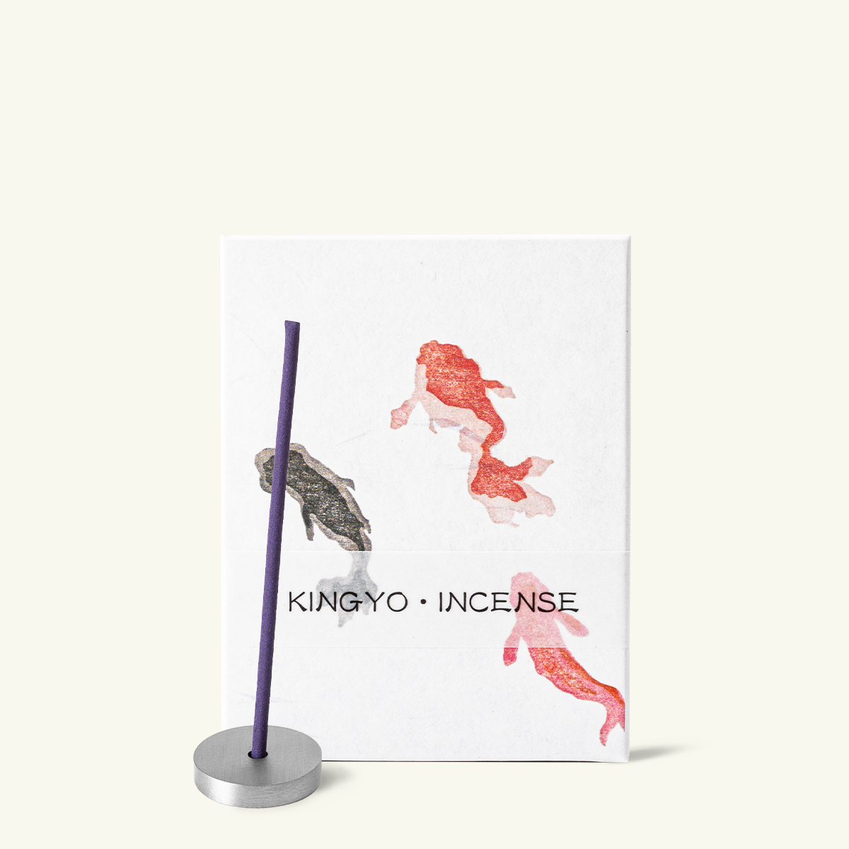 Kousaido Hanga Goldfish (Kingyo) Japanese incense sticks with koi fish illustration, fresh and gently floral scent