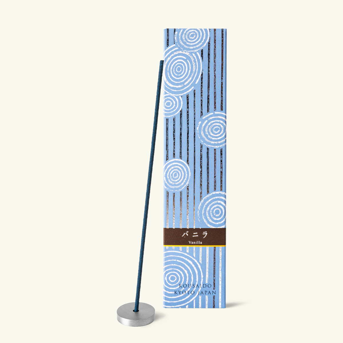 Kousaido Hyakuraku-Kou Vanilla Japanese incense sticks with soft sweet vanilla and subtle woody undertones.