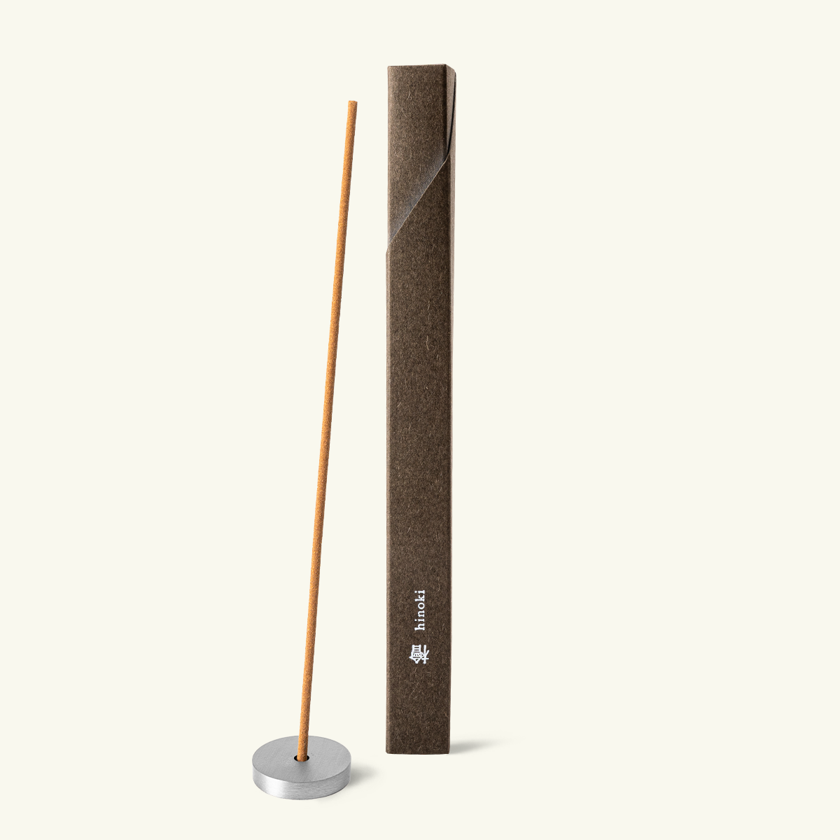 Kousaido Waki Hinoki Japanese incense sticks with holder, featuring a clean, woody Japanese cypress scent, photographed on a neutral white background