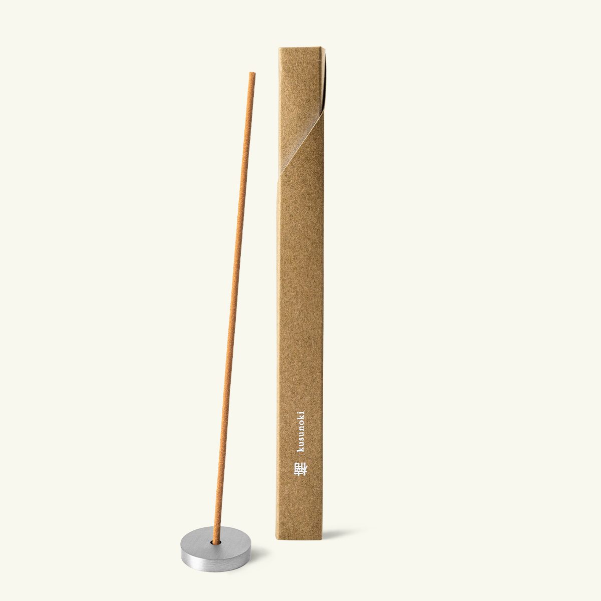 Kousaido Waki Kusunoki Japanese incense sticks with packaging, featuring a fresh camphor and soft sandalwood scent, photographed on a neutral background
