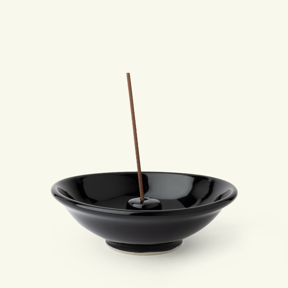 Shoyeido Hand-Thrown Ceramic Obsidian Japanese Incense Holder