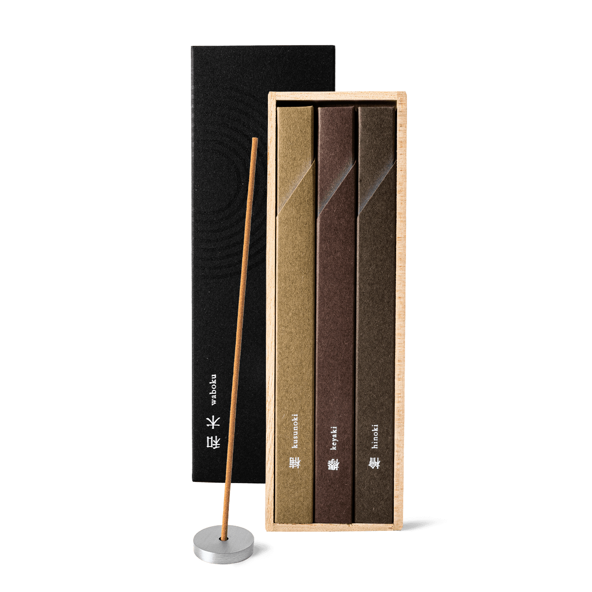 Shop Kousaido Waki incense set in the UK – a premium collection of traditional Japanese incense with calming, woody fragrances like hinoki, keyaki, and kusunoki. Ideal for relaxation, mindfulness, and gifting. Available online with UK delivery available at Sensing. 