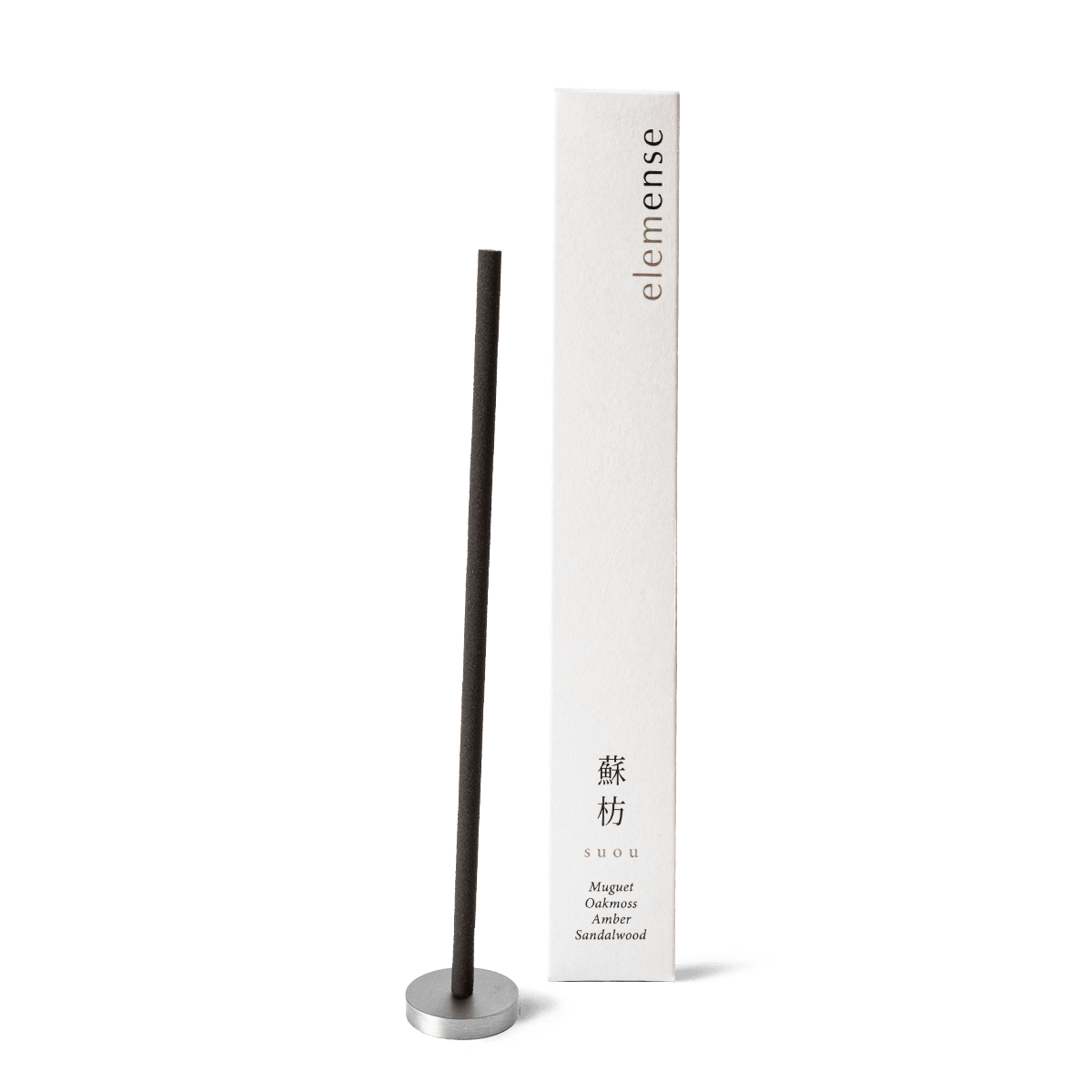 Buy Elemense Suou incense in the UK – elegant Japanese incense sticks with rich notes of sandalwood and benzoin. Ideal for evening rituals, reflection, and calming home fragrance. Available online with UK delivery by Sensing.