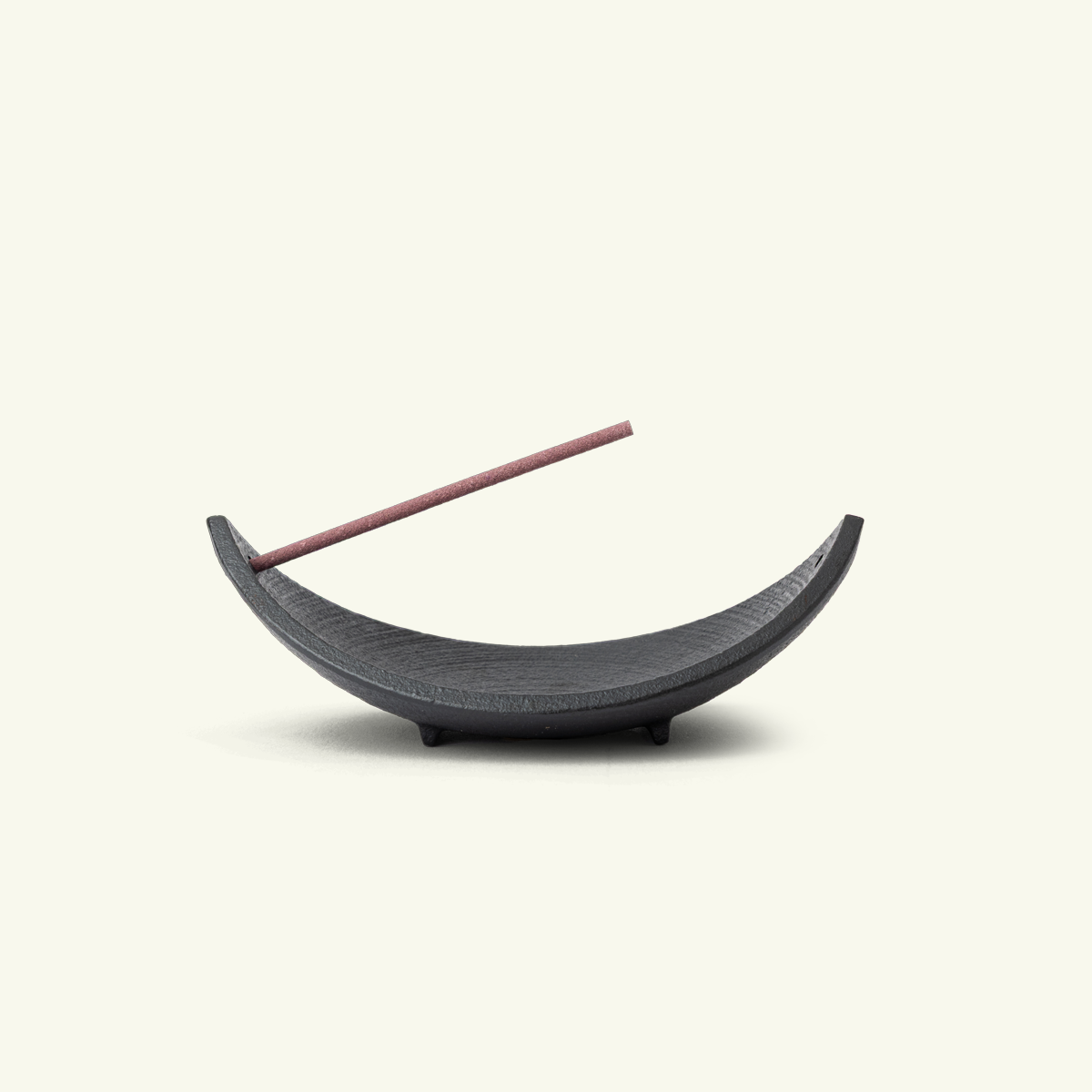 Small Japanese Cast Iron Incense Holder – Sasabune Bamboo Leaf Boat