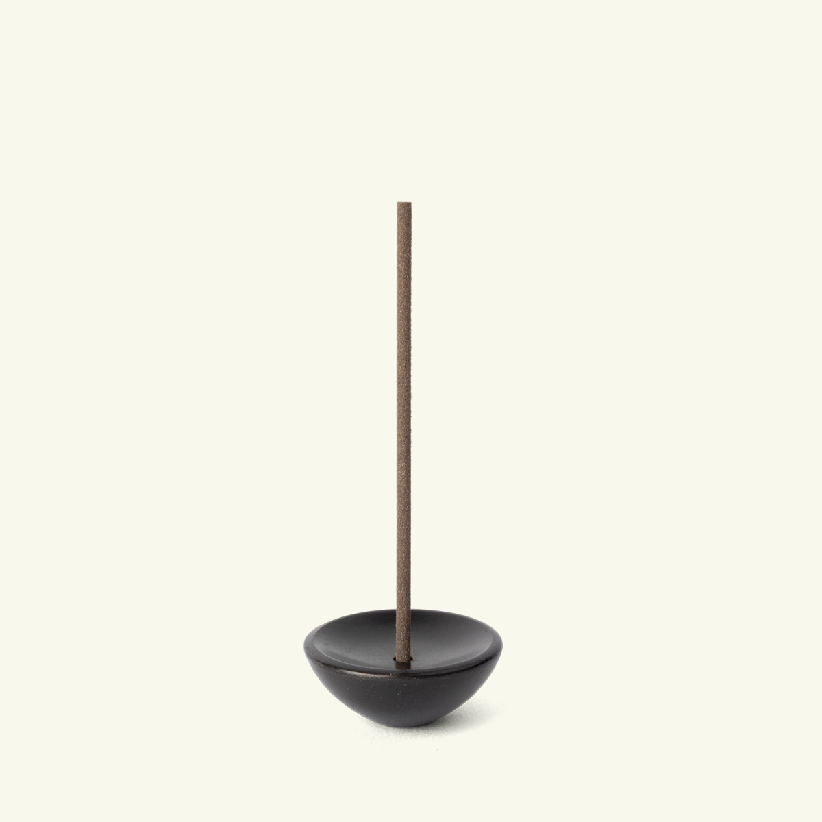 Kubo brass incense holder with a black patina finish