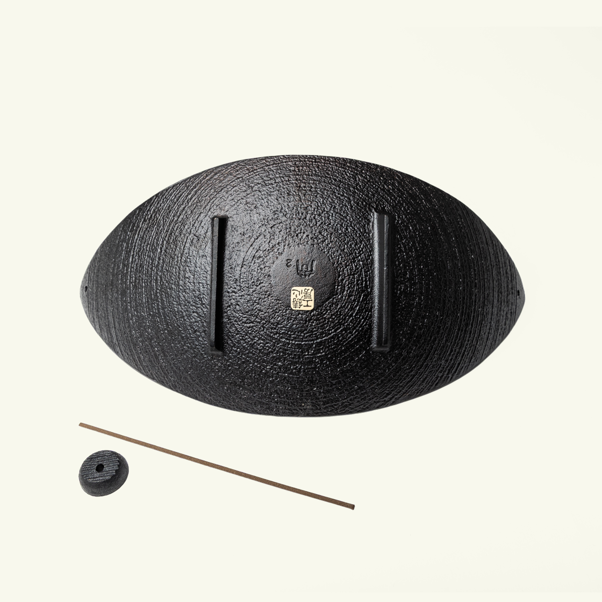 Sasabune Bamboo Leaf Boat Cast Iron Incense Holder