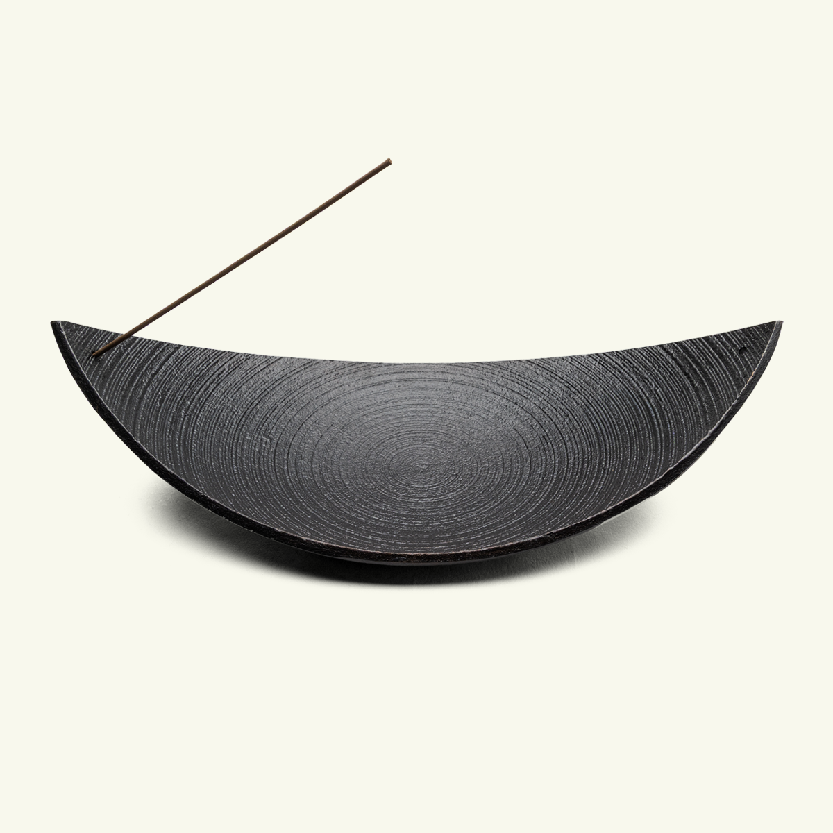 Sasabune Bamboo Leaf Boat Cast Iron Incense Holder