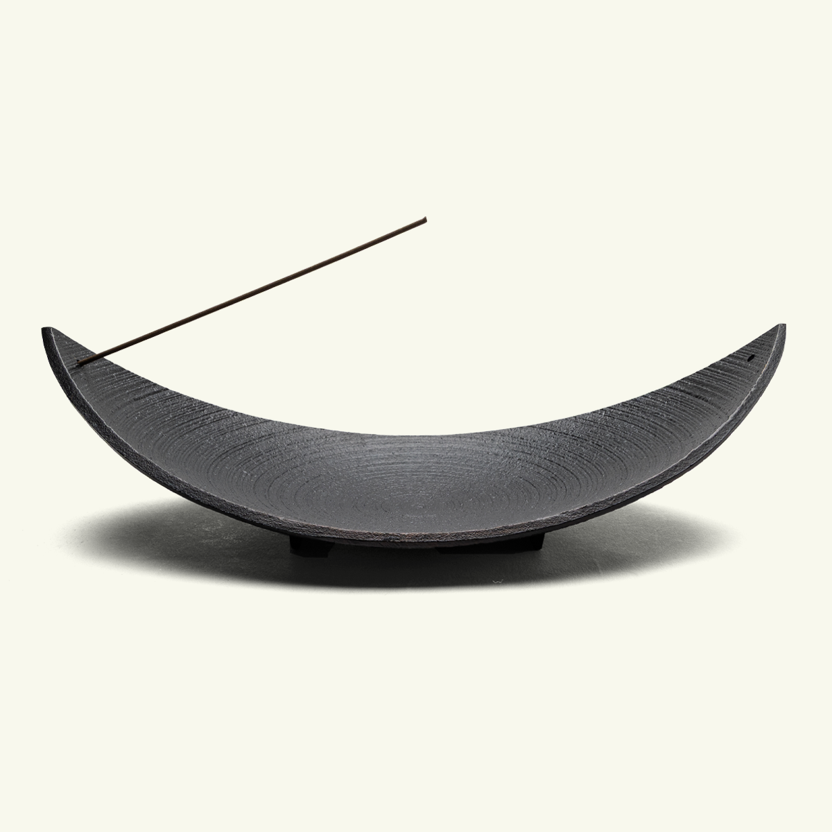 Sasabune Bamboo Leaf Boat Cast Iron Incense Holder