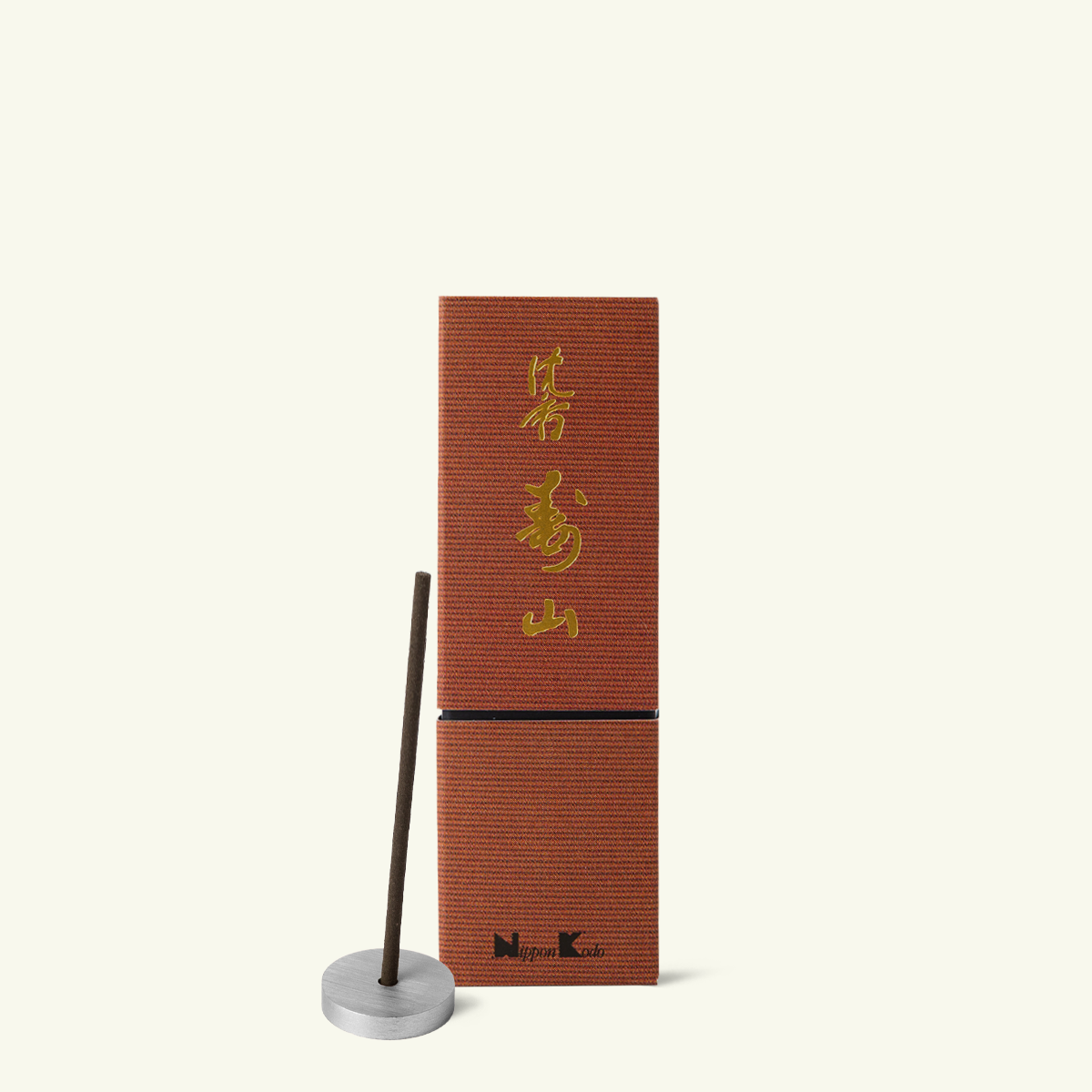 Nippon Kodo Jinkoh Juzan aloeswood Japanese incense sticks box containing 24 low smoke woody incense sticks made in Japan